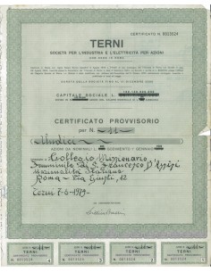 TERNI SPA - 11 AZIONI TERNI 1979
