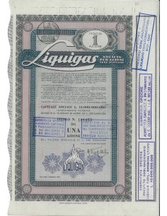 LIQUIGAS - 1 AZIONE MILANO 1961