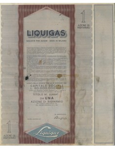 LIQUIGAS - 1 AZIONE MILANO 1976