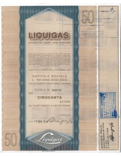 LIQUIGAS - 50 AZIONI MILANO 1974