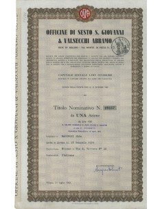 OFF. DI SESTO S. GIOVANNI E VALSECCHI A. 1 AZIONE MILANO 1963