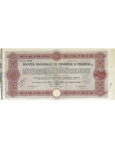 SOC. NAZIONALE DI FERROVIE E TRANVIE - 1 AZIONE ROMA 1927