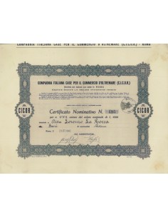 COMP. ITA. CASE PER IL COM. D'OLTREMARE CICOR - 1 AZIONE ROMA 1942