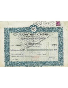 SOC. EDILIZIA LAZIALE - 6 AZIONI ROMA 1962