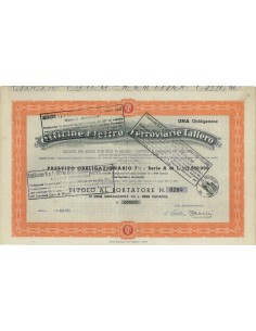 OFF. ELETTRO-FERROVIARIE TALLERO - 1 OBBLIGAZIONE MILANO 1951