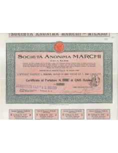 SOC. ANON. MARCHI - UNA AZIONE MILANO 1925