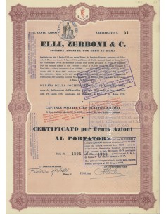 ELLI ZERBONI E C. - 100 AZIONI ROMA 1936