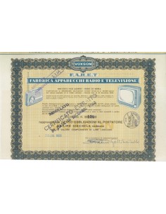 F.A.R.E.T. - 100 OBBLIGAZIONI - ROMA 1958