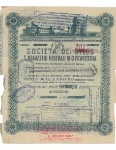 SOC. DEI SYLOS E MAGAZZINI GENERALI - 25 AZIONI ROMA 1931