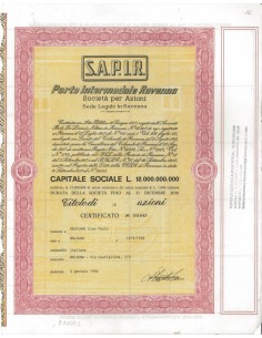 S.A.P.I.R. PORTO INTERMODALE RAVENNA - 18 AZIONI 1990