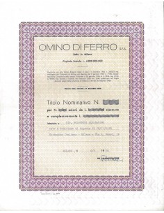 OMINO DI FERRO SPA - 1 AZIONE MILANO 1980