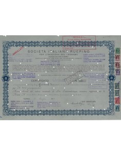 SOC. ITALIANA RUEPING - 500 AZIONI NAPOLI 1948