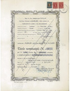 ATTILIA IMMOBILIARE SPA - 1000 AZIONI S.M. LIGURE 1962