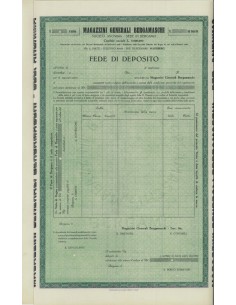 MAGAZZ. GENERALI BERGAMASCHI - FEDE DI DEPOSITO 1928