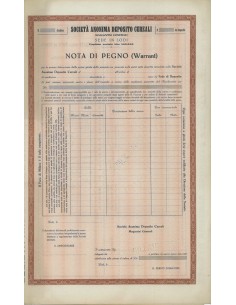 SOC. ANON. DEPOSITO CEREALI - WARRANT - LODI