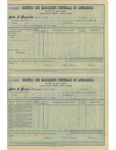 SOC. DEI MAGAZZINI GEN. DI LOMBARDIA - FEDE DI DEPOSITO