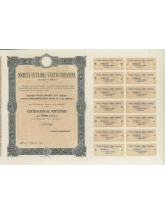 SOC. VETRARIA VENETO TRENTINA - 1 AZIONE MILANO 1890