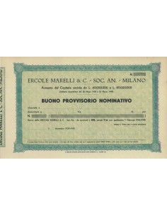 ERCOLE MARELLI E C. - SOC. ANON. AZIONI - MILANO 1939