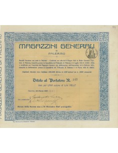 MAGAZZINI GENERALI DI PALERMO - UNA AZIONE PALERMO 1924