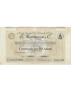 E. MARTINAZZI E C. - 10 AZIONI TORINO 1907