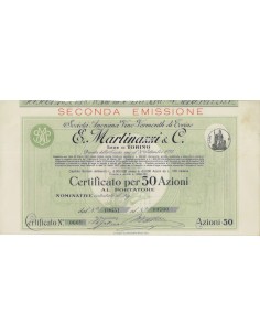E. MARTINAZZI E C. - 50 AZIONI TORINO 1907