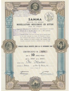 SAMMA MODELLATORI MECCANICI ED AFFINI 10 AZIONI TORINO 1957