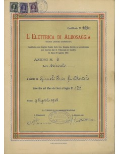 L'ELETTRICA DI ALBOSAGGIA - 6 AZIONI SONDRIO 1948
