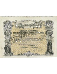 SOC. VENEZIANA PER L'IND. DELLE CONTERIE 100 AZIONI VENEZIA 1933