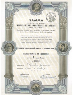 SAMMA MODELLATORI MECCANICI ED AFFINI 1 AZIONE TORINO 1959