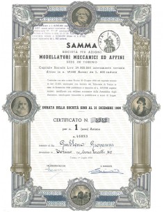 SAMMA MODELLATORI MECCANICI ED AFFINI 1 AZIONE TORINO 1958