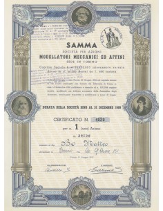 SAMMA MODELLATORI MECCANICI ED AFFINI 1 AZIONE TORINO 1957