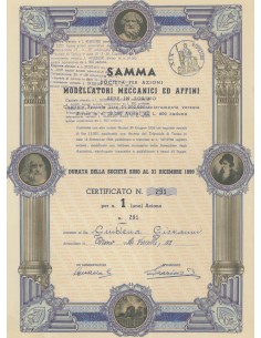 SAMMA MODELLATORI MECCANICI ED AFFINI 1 AZIONE TORINO 1926