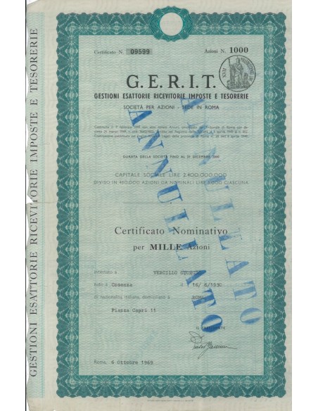 G.E.R.I.T. 1000 AZIONI ROMA 1969