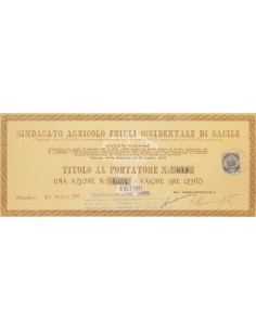 SINDACATO AGRICOLO FRIULI OCCIDENTALE DI SACILE 1 AZIONE 1942