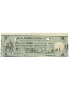 CERTIFICATO DELLA RENDITA ANNUA DI LIRE 50 - 1864
