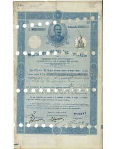 CERTIFICATO D'USUFRUTTO 3,5% - DEB. PUBBLICO REGNO D'ITALIA ROMA 1933