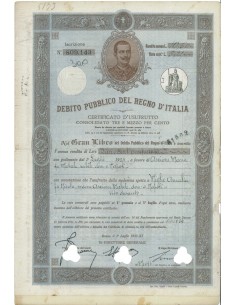 CERTIFICATO 3,50% - DEB. PUBBLICO REGNO D'ITALIA ROMA 1933
