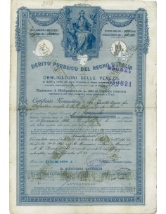 CERTIFICATO NOMINATIVO 3,50% - OBB. DELLE VENEZIE ROMA 1932