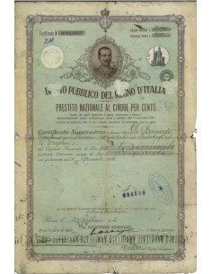 CERTIFICATO D'USUFRUTTO 5% - ROMA 1916