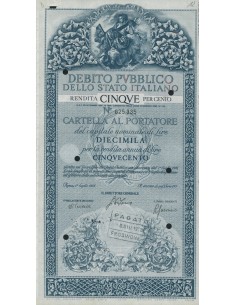 CARTELLA 10000 LIRE ANNULLATA - DEB. STATO ITALIANO 1976
