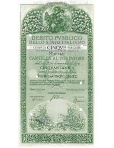 CARTELLA 50000 LIRE ANNULLATA - DEB. STATO ITALIANO 1976