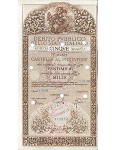 CARTELLA 20000 LIRE ANNULLATA - DEB. STATO ITALIANO 1978