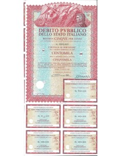 CARTELLA 100000 LIRE ANNULLATA - DEB. STATO ITALIANO 1996