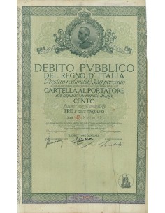 CARTELLA 100 LIRE INTERESSE 3,50 LIRE REGNO D'ITALIA 1934