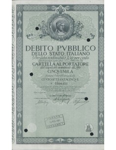 CARTELLA 5000 LIRE INTERESSE 3,50 % ITALIA 1948