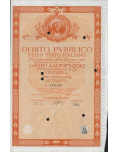 CARTELLA 20000 LIRE INTERESSE 3,50 % ITALIA 1962