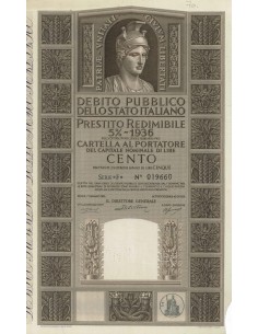 CARTELLA 100 LIRE P. REDIMIBILE 5% SERIE F - ITALIA 1955