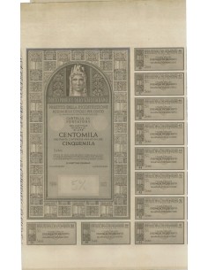 CARTELLA 100000 LIRE - P. DELLA RICOSTRUZIONE 5% FDS - 1947