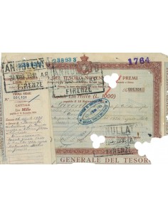 BUONO DEL TESORO NOVENNALE - 1000 LIRE 1925