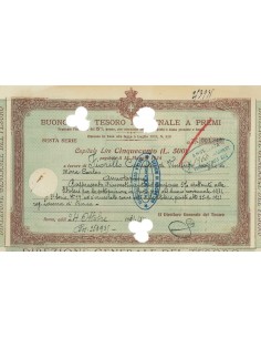 BUONO DEL TESORO NOVENNALE - 500 LIRE CREMONA 1931